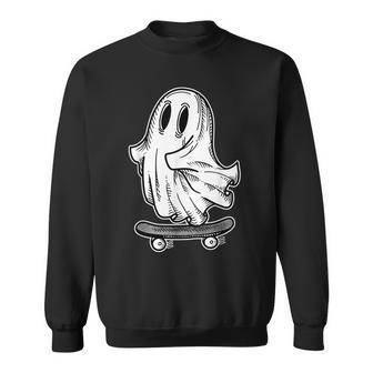 Ghost Skateboarder Blackwork Sweatshirt - Thegiftio UK