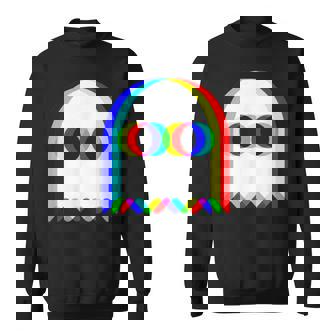 Ghost Trippy Vaporwave Halloween Techno Rave EDM Party Sweatshirt Unisex | Mazezy