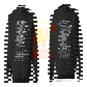 Gingerbread Man Candy Inappropriate Christmas Graphic Sweatshirt | Seseable CA