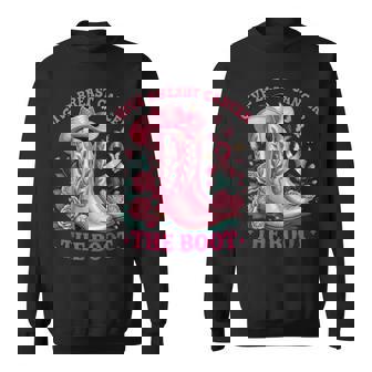 Give Breast Cancer The Boot Cancer Awareness Sweatshirt | Mazezy