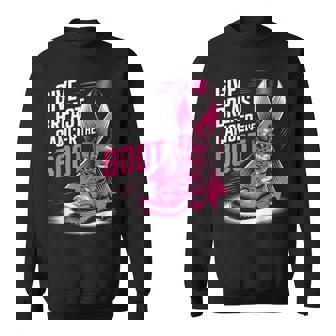 Give Breast Cancer The Boot Pink Military October Awareness Sweatshirt | Mazezy