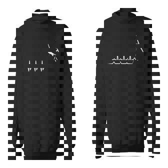 Glider Airplane Heartbeat Pilot Gliding Soaring Lover Sweatshirt Unisex | Mazezy