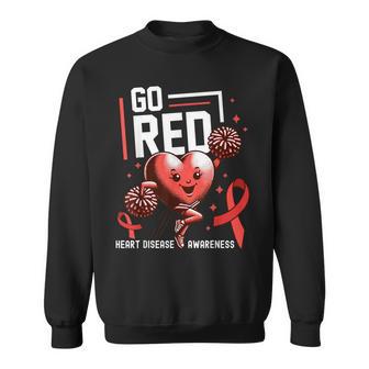 Go Red Heart Disease Awareness Chd Month Wear Red February Sweatshirt | Mazezy