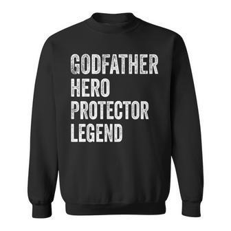 Godfather Hero Protector Legend Vintage Distressed Godfather Sweatshirt | Seseable CA