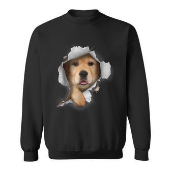 Golden Retrieve Breakout 3D Dog Lover Graphic Sweatshirt - Thegiftio