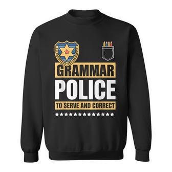 Grammar Police Costume Halloween English Language Joke Sweatshirt - Thegiftio UK