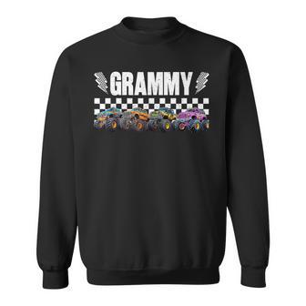 Grammy Retro Monster Truck Family Crew Birthday Matching Sweatshirt - Thegiftio UK