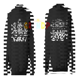 Grandpa 1St Birthday Cowboy Western Grandpa Birthday Boy Sweatshirt - Thegiftio