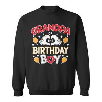 Grandpa Of The Birthday Boy Family Party Decor Grandson Sweatshirt - Thegiftio UK