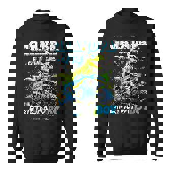 Grandpa Of The Birthday Boy Monster Truck Dinosaur Party Sweatshirt - Monsterry