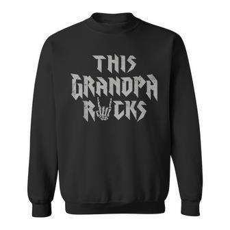 This Grandpa Rocks Rock Music Lover Grandfather Sweatshirt - Thegiftio UK