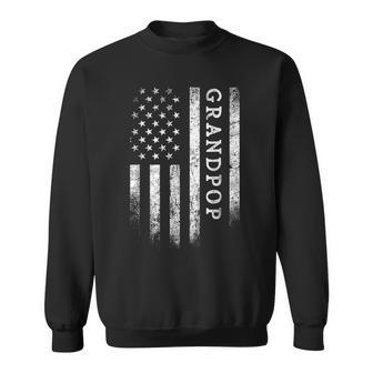 Grandpop American Flag Grandpop Patriotic Father's Day Sweatshirt - Thegiftio UK