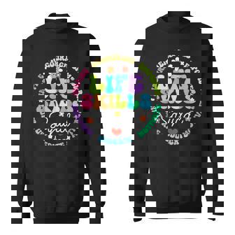 Groovy Life Skills Squad Teacher Special Ed SPED Team Crew Sweatshirt Unisex | Mazezy