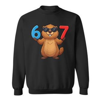 Groundhog Six Seven Drip 67 Meme 6-7 Groundhog Day Sweatshirt - Thegiftio