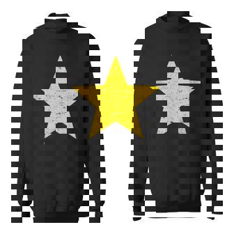 Grunge Alternative Distressed Yellow Star 90s Rock Music Tank Top Sweatshirt Unisex | Mazezy