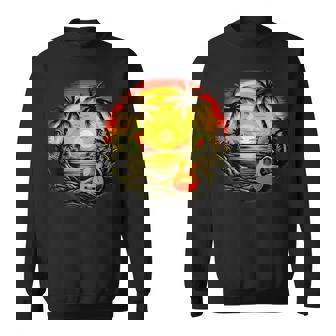 Guitare De Musique Rasta Reggaeunset Rasta Pride Jamaïque Sweater e - Cadeauxyz