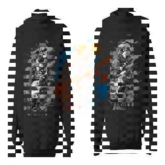 Guitare Rock Boxer Dog Guitariste Sweater e - Cadeauxyz