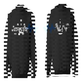 Guitariste Guitariste Battement De Coeur Guitare Sweater e - Cadeauxyz