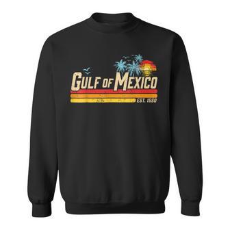 Gulf Of Mexico Forever Est 1550 Retro Vintage Beach Mens Sweatshirt - Monsterry