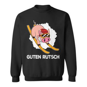 Guten Rutsch Neujahr 2024 Glücksschwein Glücksbringer Sweatshirt - Geschenkecke