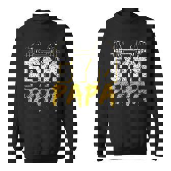 Gym Papa Training Weightlifting Fitness Workout Dad Father Sweatshirt - Thegiftio