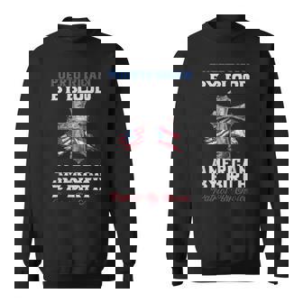 Half Puerto Rican Half American Usa Flag Puerto Rico Sweatshirt | Mazezy