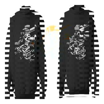 Halloween Boys Batting Skeleton Baseball Sweatshirt | Seseable UK