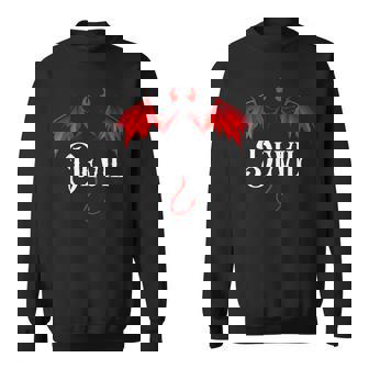 Halloween Devil Matching Couple Vintage Spooky Costume Sweatshirt | Seseable FR