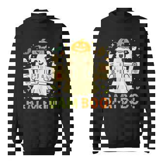 Halloween Ghost Playing Mahjong Spooky Boo Costume Sweatshirt | Seseable FR