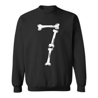 Halloween Number 7 Bones Skeleton Costume Sweatshirt - Thegiftio UK