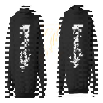 Halloween Number 7 Matching 67 Meme Skeleton Hand Sweatshirt | Mazezy