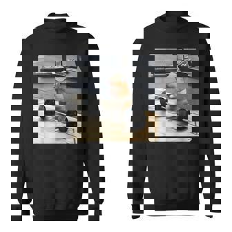 Hamster Deadlift Training Cute Rat Weightlifting Meme Sweatshirt - Monsterry