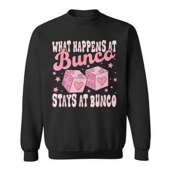 What Happens At Bunco Stays At Bunco Game Night Sweatshirt - Thegiftio UK