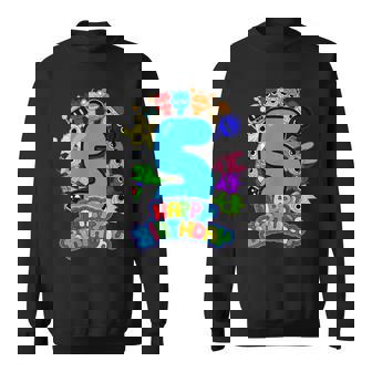 Happy 5Th Birthday Sprunky Simon Funbot Oren Pinki Sweatshirt | Seseable UK