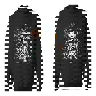 Happy New Year 2025 Skeleton New Year Eve Party Sweatshirt - Monsterry