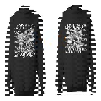 Happy New Year Gnomes Saying Hanging With My Gnomies Sweatshirt - Thegiftio