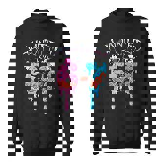 Haunted By 6 7 Halloween Ghost Gen Alpha Meme Ice Cream Drip Sweatshirt | Seseable FR