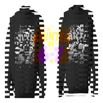 Haunted By 67 Six Seven 67 Meme Spooky Ghost Halloween Sweatshirt - Monsterry