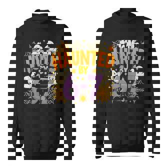 Haunted By 67 Six Seven 67 Meme Spooky Ghost Halloween Sweatshirt | Mazezy