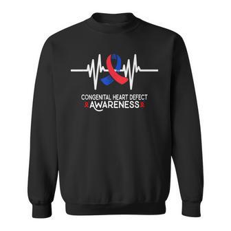 Heartbeat Chd Congenital Heart Defect Awareness Month Sweatshirt - Thegiftio UK