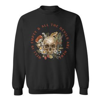 Hell Is Empty & All The Devils Are Here Shakespeare Quote Sweatshirt - Thegiftio UK