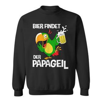 Herren Lustigeratertag Bier Findet Der Papageil Sweatshirt - Geschenkecke
