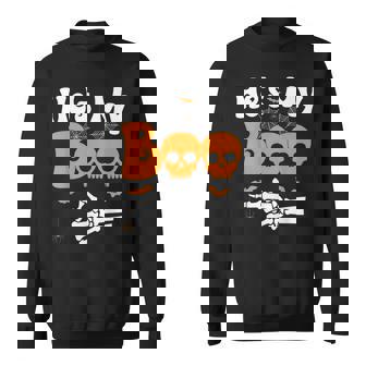 He's My Boo Skeleton Couples Matching Halloween Couple Sweatshirt | Mazezy