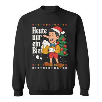 Heute Nur Ein Bier Biernocchio 2 Xmas X Lecker Bierchen Sweatshirt - Geschenkecke