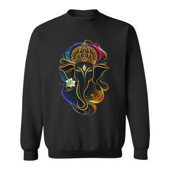 Hindu Ganesha Puja Elephant God India Meditation Yoga Murti Sweatshirt - Thegiftio UK