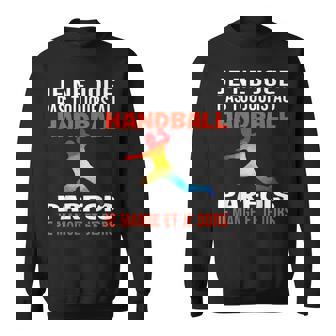 Homme Fan Handball Parfois Je Mange Dors Humour Handballeur Homme Sweater e - Cadeauxyz