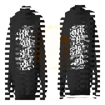 Honky Tonk Beer Western Farm Musician Honky Tonk Sweatshirt Unisex | Mazezy