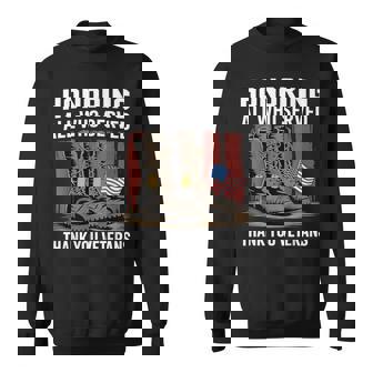 Honoring All Who Served Thank You Veterans Day Us Patriotic Sweatshirt - Seseable