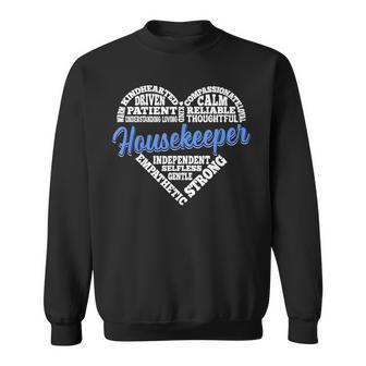 Housekeeper Heart Housekeeping Cleaner Cleaning Sweatshirt - Thegiftio UK