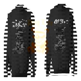 Hug Life Street Bear Hip Hop Pun Graphic Sweatshirt | Seseable UK